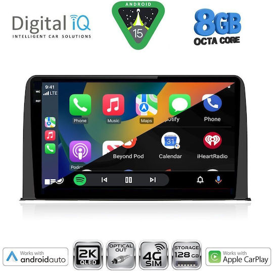 Digital IQ Car Audio System for Honda CR-V 2017-2023 Bluetooth USB WiFi GPS Apple CarPlay Android Auto with 10" Touch Screen