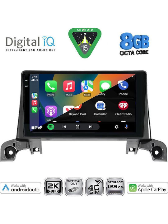 Digital IQ Car Audio System for Peugeot 3008 2016 (Bluetooth/USB/WiFi/GPS/Apple CarPlay/Android Auto) with 9" Touch Screen