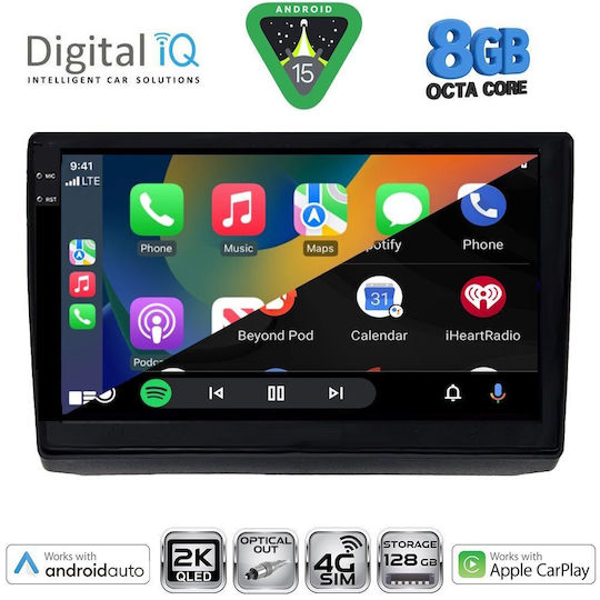 Digital IQ Car Audio System for Opel Vivaro Renault Trafic Nissan Primastar 2004-2015 (Bluetooth/USB/WiFi/GPS/Apple CarPlay/Android Auto) with 10" Touch Screen