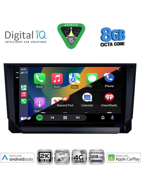 Digital IQ Car Audio System for Seat Arona / Ibiza 2018 (Bluetooth/USB/WiFi/GPS/Apple CarPlay/Android Auto) with 9" Touch Screen