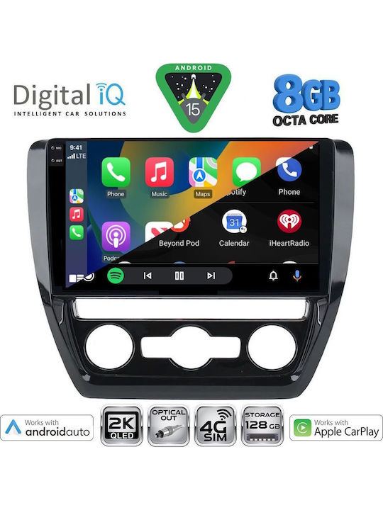 Digital IQ Car Audio System for Volkswagen Jetta 2010-2016 with Clima Bluetooth USB WiFi GPS Apple CarPlay Android Auto with 10" Touch Screen