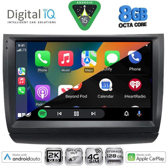 Digital IQ Car Audio System for Toyota Prius 2003-2009 Bluetooth USB WiFi GPS Apple CarPlay Android Auto with 9" Touch Screen