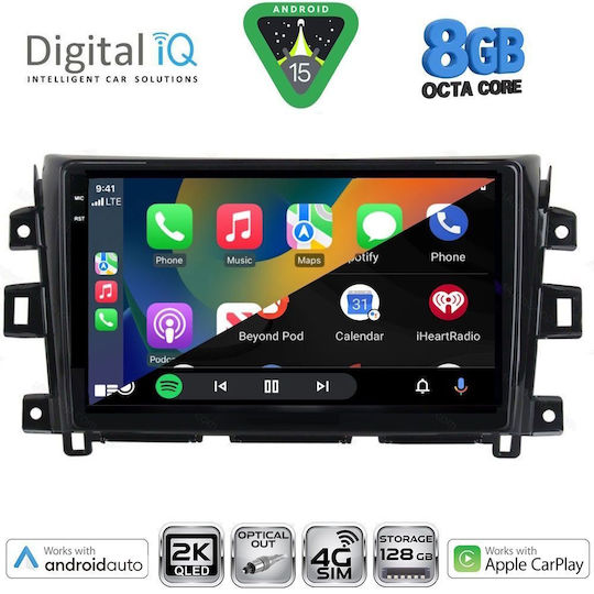 Digital IQ Car Audio System for Nissan Navara 2016 (Bluetooth/USB/WiFi/GPS/Apple CarPlay/Android Auto) with 10" Touch Screen