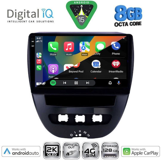 Digital IQ Car Audio System for Toyota Aygo 2005-2014 Bluetooth USB WiFi GPS Apple CarPlay Android Auto with 10" Touch Screen