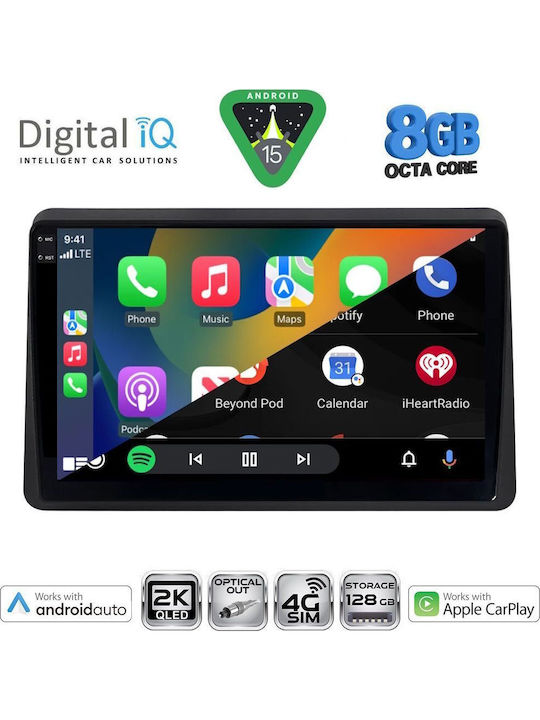 Digital IQ Car Audio System for Opel Movano Renault Master Nissan NV400 2020 Bluetooth USB WiFi GPS Apple CarPlay Android Auto with 10" Touch Screen