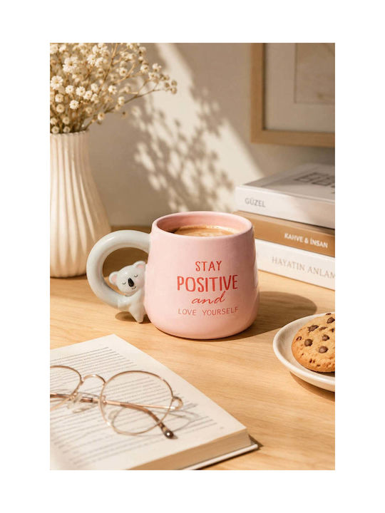 SteweHome Ceramic Pink Mug 400ml
