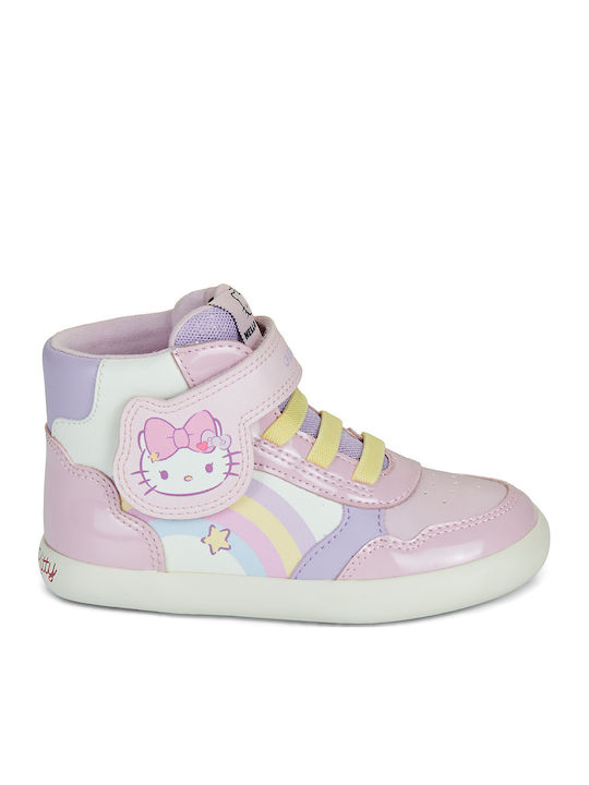 B Gisli Kinder Sneaker Hoch Anatomisch mit Bügel- und Schleifenverschluss Rosa