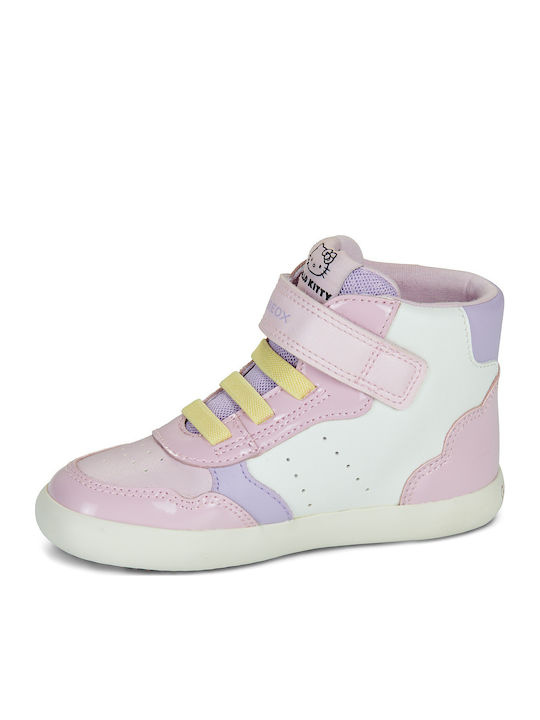 B Gisli Kinder Sneaker Hoch Anatomisch mit Bügel- und Schleifenverschluss Rosa