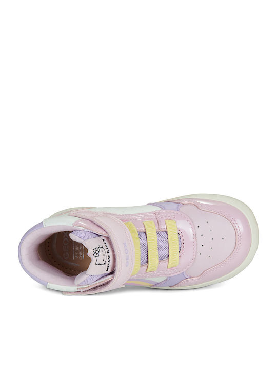 B Gisli Kinder Sneaker Hoch Anatomisch mit Bügel- und Schleifenverschluss Rosa