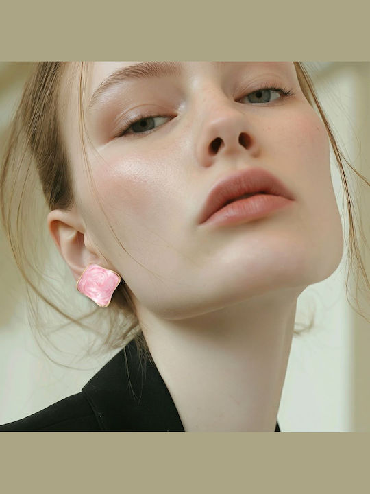 Rebekka Rebekka Ohrringe Stecknadelverschluss aus Stahl Vergoldet mit Steinen Rosa Rebekka Rebekka Ohrringe Stecknadelverschluss aus Stahl Vergoldet mit Steinen Rosa