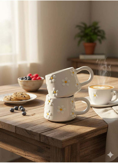SteweHome Keramiktasse Weiß 200ml 2 Stück