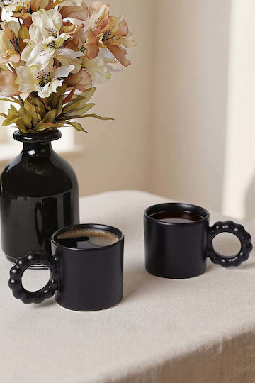 SteweHome Keramiktasse Schwarze 260ml 2 Stück