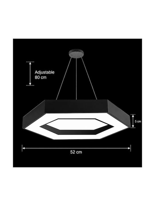 Alista Home Lumini Suspendate Negru LED cu Lumină Alb Rece Înălțime Reglabilă