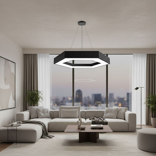 Alista Home Lumini Suspendate Negru LED cu Lumină Alb Rece Înălțime Reglabilă