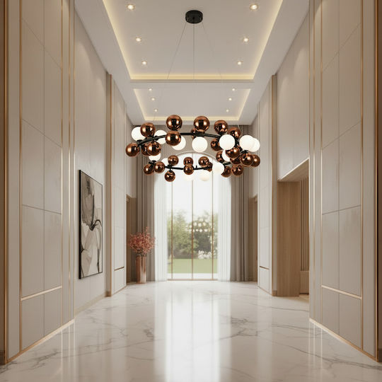 Alista Home Ceiling Light Rose Gold For 10 G9 Bulbs 70x70cm
