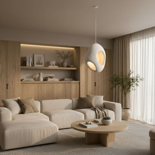 Alista Home Lumini Suspendate Alb Cu Bază De Bec E27 Reglabilă În Înălțime
