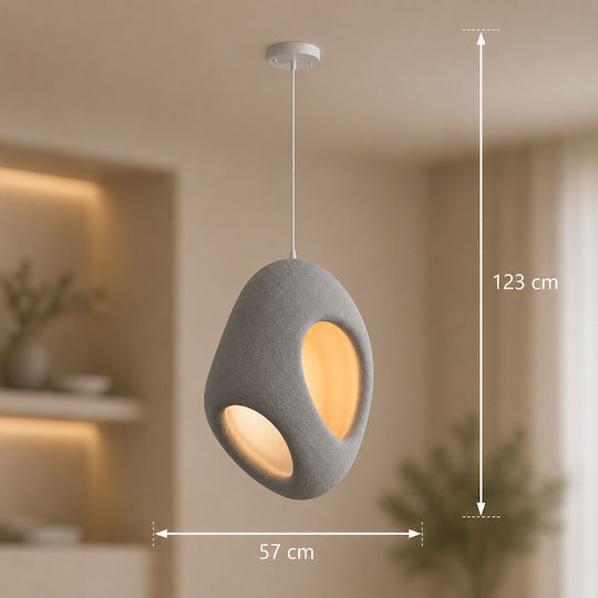 Alista Home Lumini Suspendate Gri Cu Bază De Bec E27 Reglabilă
