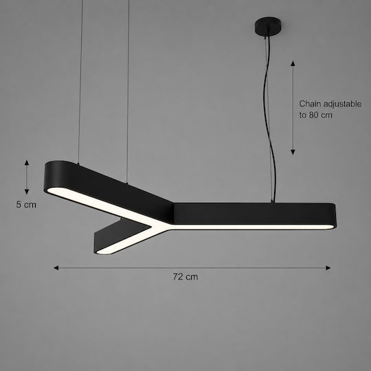 Alista Home LED Black Ceiling Light 72x72cm Alista Home LED Black Ceiling Light 72x72cm