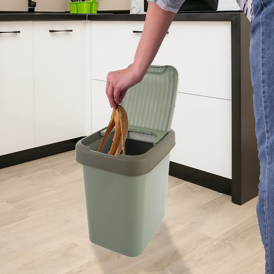 Orion Coș De Gunoi Din Plastic Verde 12lt