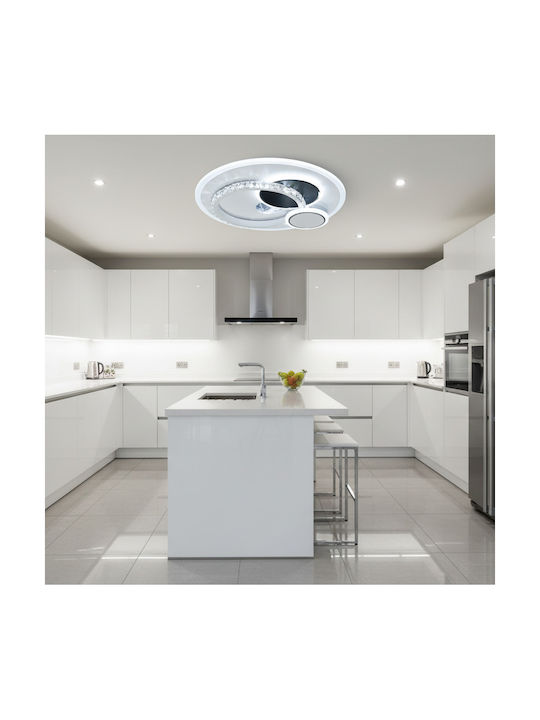 Alista Home Plafonieră de Tavan Neagră cu LED Integrat și Cristale
