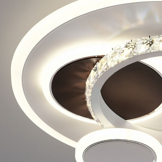 Alista Home Πλαφονιέρα Οροφής Μαύρη με Ενσωματωμένο LED και Κρύσταλλα