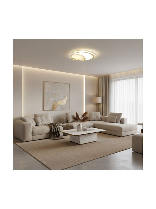 Alista Home Plafonieră de Tavan Aurie cu LED Integrat și Telecomandă