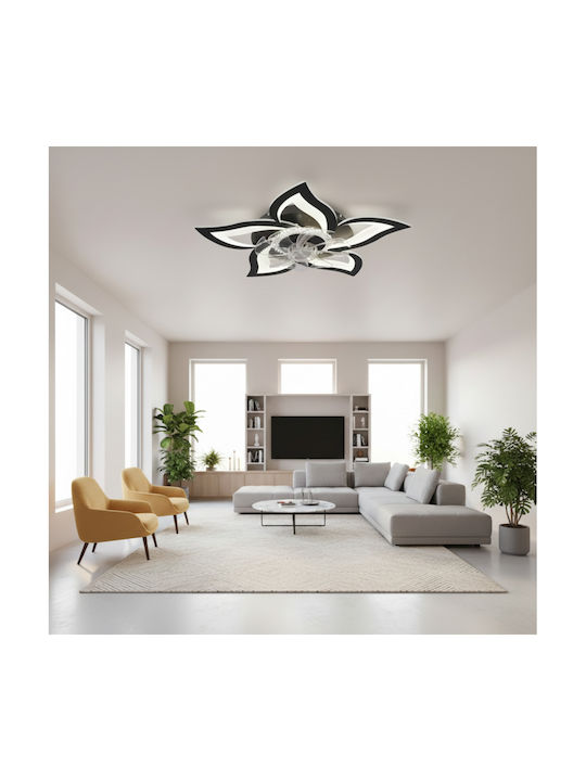 Alista Home Plafonieră de Tavan Neagră cu LED Integrat și Telecomandă