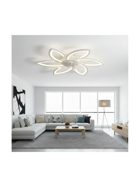 Alista Home Plafonieră De Tavan 76.5cm Albă Cu LED Integrat Și Telecomandă