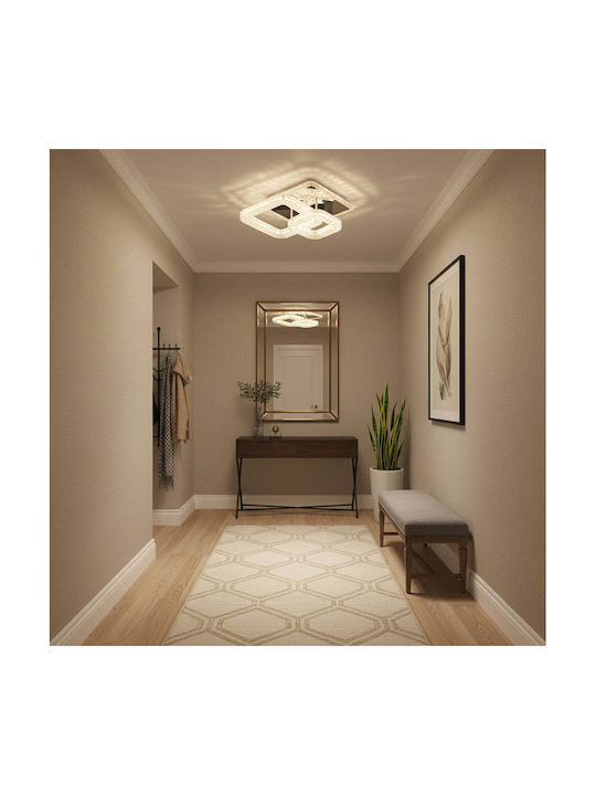 Alista Home Plafonieră de Tavan Albă cu LED Integrat și Cristale și Telecomandă