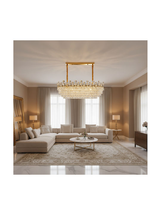 Alista Home Πολυέλαιος Ø40cm με Κρύσταλλα Χρυσός Alista Home Πολυέλαιος Ø40cm με Κρύσταλλα Χρυσός