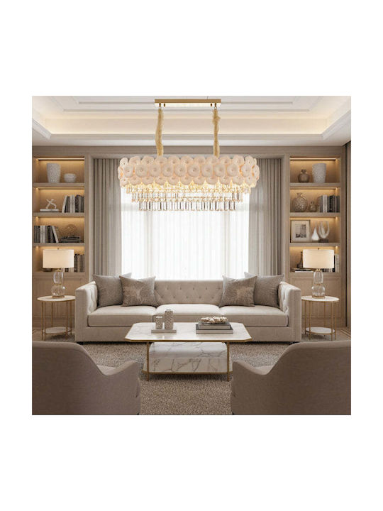 Alista Home Candelabru 12xE14 cu Cristale Auriu AT1CT-IM1P-HT2L-CC7005/300X800WH