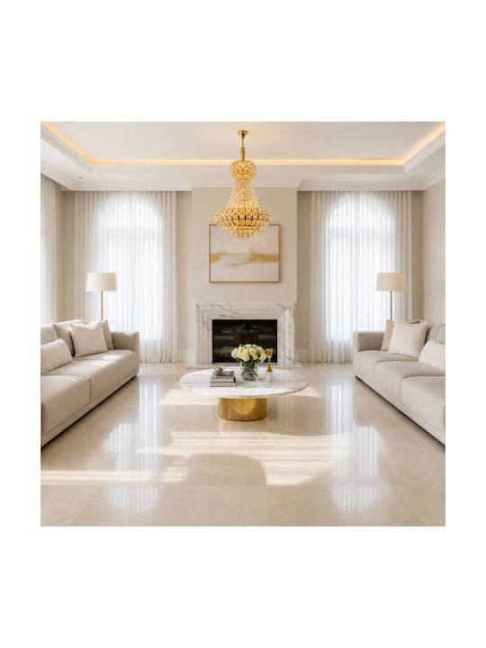 Alista Home Candelabru 9xE14 Ø50cm cu Cristale Auriu AT1CT-IM1P-HT2L-CC1010/500X750GD