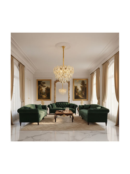 Alista Home Candelabru 9xE14 Ø50cm cu Cristale Auriu AT1CT-IM1P-HT2L-CC6736/500GD