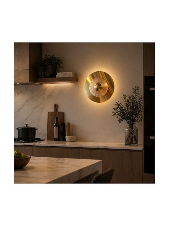 Alista Home Lampă de Perete Modernă cu LED Integrat și Lumină Albă Naturală Auriu
