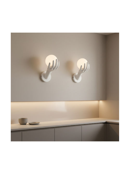 Alista Home Corp de iluminat de perete modern cu soclu E27 alb 15x30cm