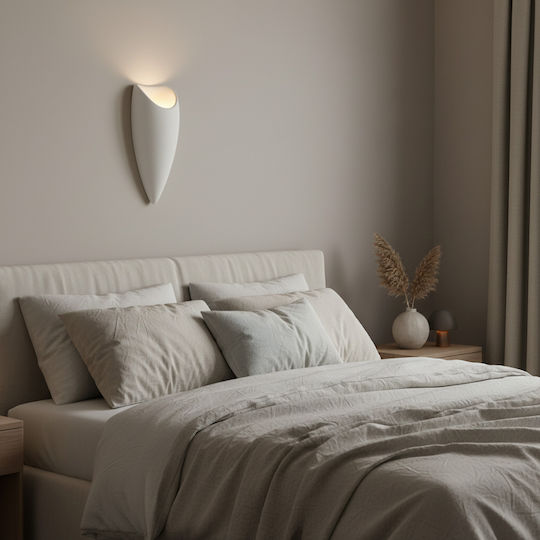 Alista Home Lampă de Perete Modernă cu Dulie E27 Albă 40x18x15cm