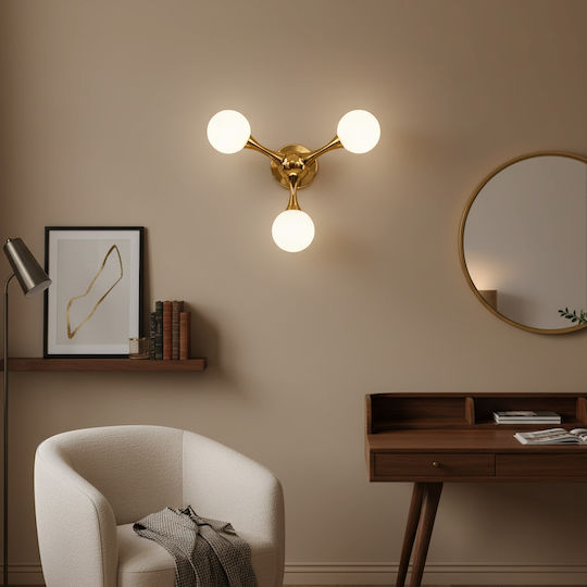 Alista Home Lumină de Perete Modernă cu Bază G9 Auriu 40x28cm
