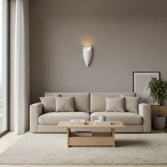 Alista Home Lampă de Perete Modernă cu Dulie E27 Albă 40x18x15cm