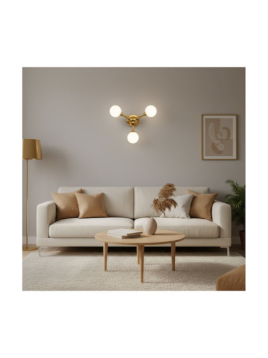Alista Home Lumină de Perete Modernă cu Bază G9 Auriu 40x28cm