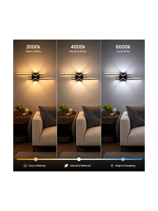Alista Home Wandleuchte Mit Integrierter LED Schwarz Alista Home Wandleuchte Mit Integrierter LED Schwarz
