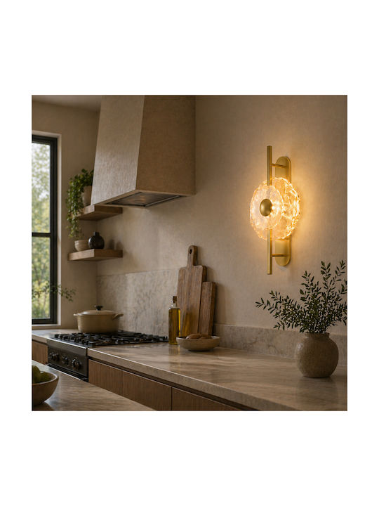 Alista Home Lampă de Perete Modernă cu LED Integrat și Lumină Albă Naturală Auriu