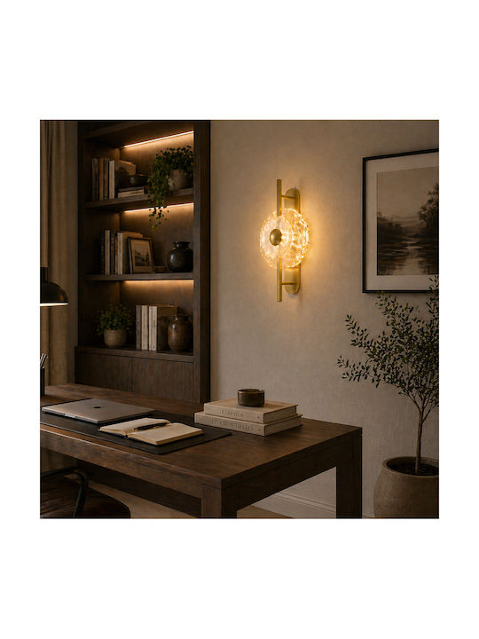 Alista Home Lampă de Perete Modernă cu LED Integrat și Lumină Albă Naturală Auriu