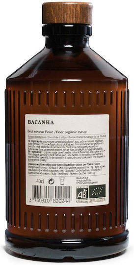 Bacanha Bio Birne Geschmack Sirup 400 Ml Kaffee Limonade Tee