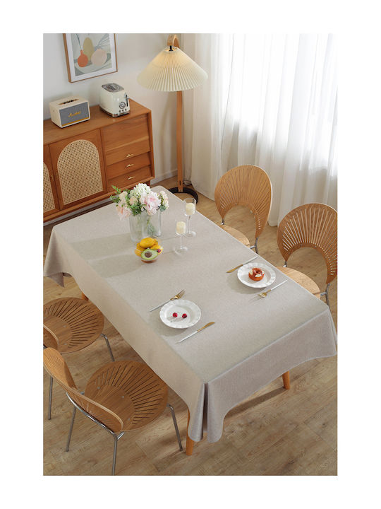 FRIPIA Покривка За Маса Бежова 135x250см