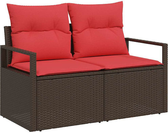 Garden & Outdoor Furniture Sets Living Room Set 7 Pieces Brown with Pillows