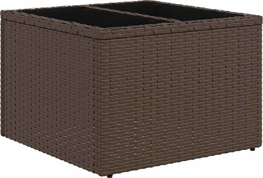 Garden & Outdoor Furniture Sets Living Room Set 7 Pieces Brown with Pillows