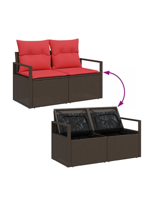 Set Cameră De Zi Pentru Exterior 7 Piese Bej Cu Perne