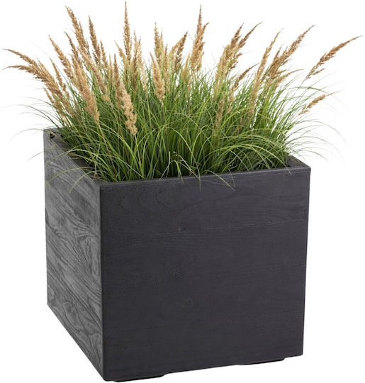 HowHomely Vaze Pentru Plante Din Plastic Negru Set 2 Bucăți