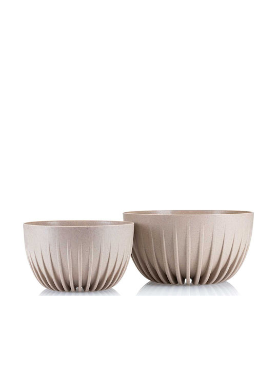 HowHomely Concrete Brown Plant Pot