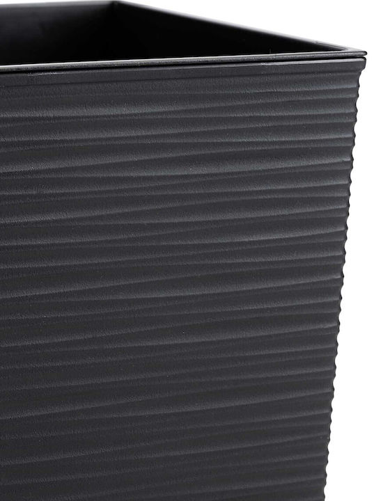 HowHomely Pflanzentöpfe Kunststoff Schwarz 30cm